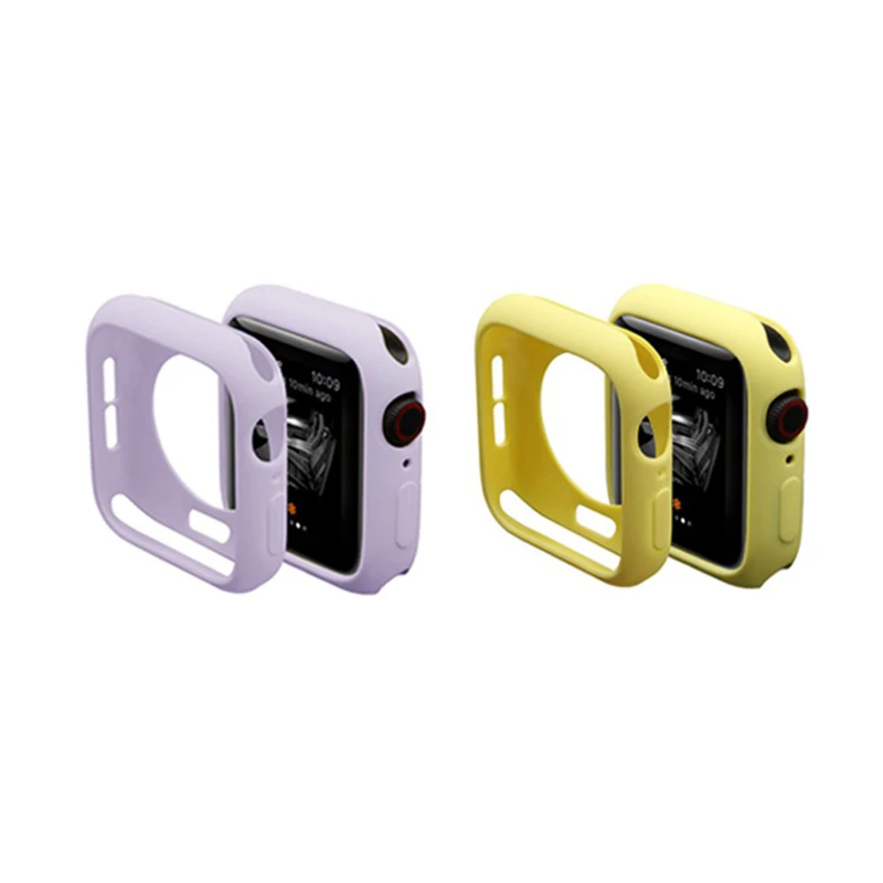 Чехол для часов Apple Watch 42 мм, 38 мм, 40 мм, 44 мм, мягкий силиконовый чехол из ТПУ для iwatch Series 4, 3, 2, 1, чехол ярких цветов