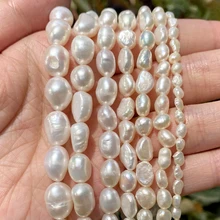 Natural Freshwater Pearl Beads High Quality Irregular Shape Punch Loose Beads for Jewelry Making DIY Necklace Bracelet