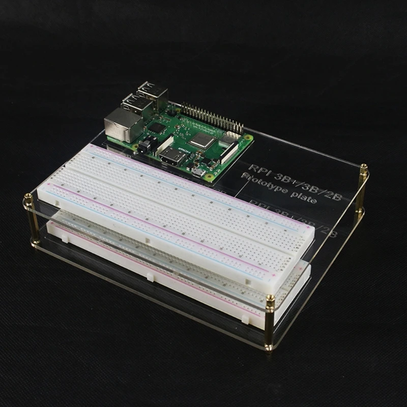 Raspberry Pi 4B/3B +/3B Монтажная пластина прототип экспериментальная акриловая