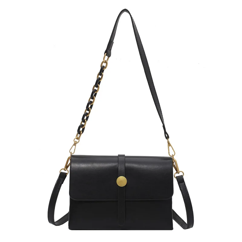 

Vintage Small PU Leather Crossbody Flap Bags Brand Fashion New Quality Women's 2021 Luxury Chain Shoulder Handbag and Purses