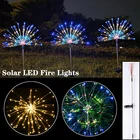 150 светодиодный солнечный фейерверки огни Открытый Водонепроницаемый Гирлянда для дома садовый улица Новогоднее украшение освещение