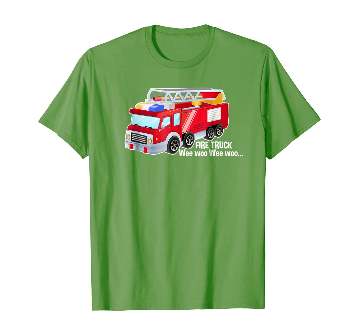 

Fire Truck Engine Wee Woo T-Shirt for Toddlers Adults Kids