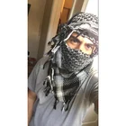 Мусульманский шарф-тюрбан Shemagh, Традиционный мусульманский хиджаб с кисточками, саудовская Арабская Военная Тактическая ветровка, шарфы, аксессуары