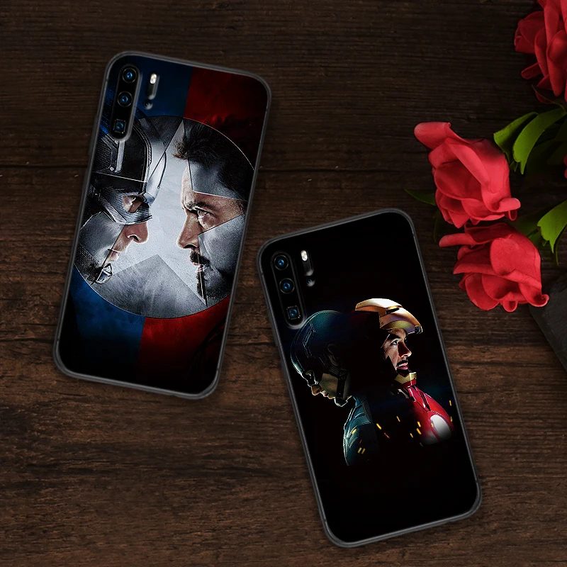 Silicone Phone Case For Huawei Y6 Y7 2018 Y9 Prime Mate 10 20 Pro 2 3 4 Lite Nova 2i 3i 5i Coque Marvel | Мобильные телефоны и