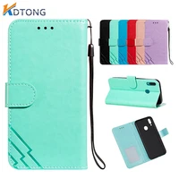 solid color embossed leather case for huawei y5 y5p y6 y6p y7 y7p pro y9 prime cute with card pocket phone cases cover