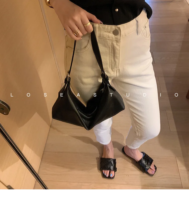 2021 New Tidal PU Soft Leather Underarm Bag Stick Bag Shoulder Sloping Bag Fashion Women's Bag Handbag Bag