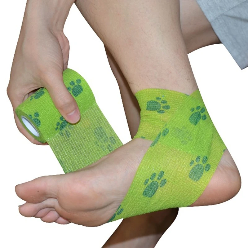

Self Adhesive Wrap Bandage Tape Pet Flexible Cartoon Printed First Aid 5cmx4.5m