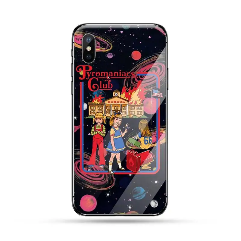 

Alien horror space halloween Phone Case Tempered glass For iphone 6 6S 7 8 plus X XS XR 11 12 mini PRO MAX