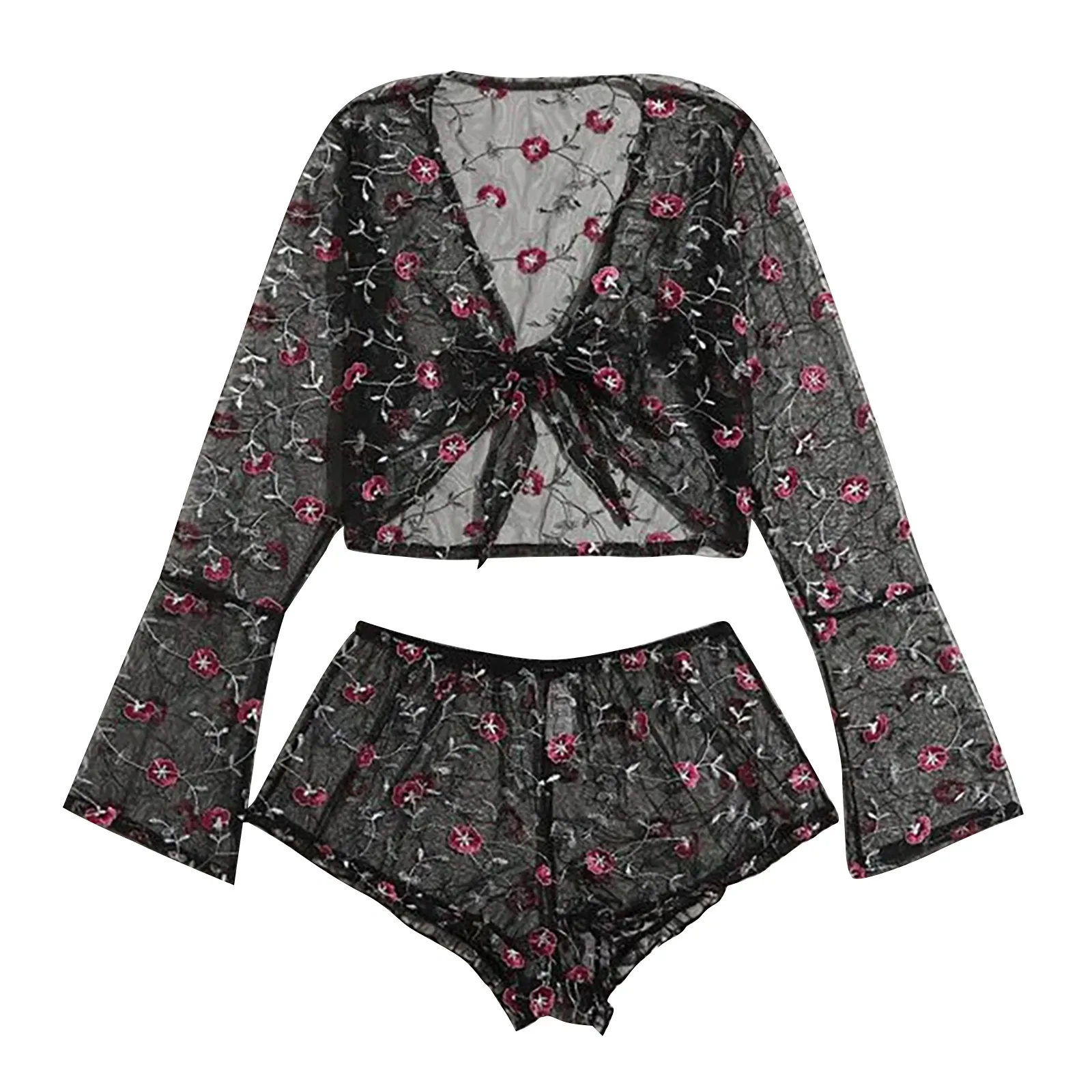 Sexy Lingerie Set Dress For Women Hot Sex Ladies Fashion Lace Transparent Temptation Pajamas Lenceria Sensual Muje | Тематическая