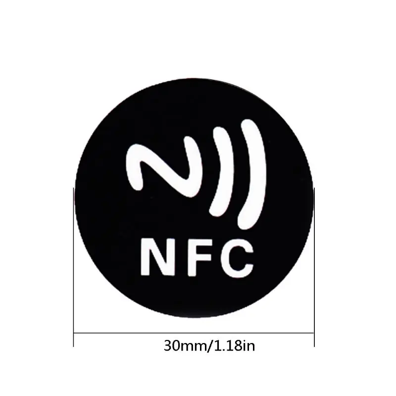 Черные металлические наклейки 6 шт. NFC Ntag213 меток NTAG 213 металлических этикеток