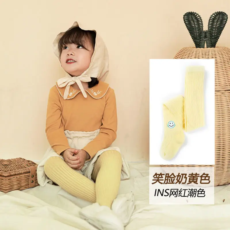 

Nordic Style Net Red Girls' Leggings Spring And Autumn Cotton Pantyhose Baby Leggings Outer Wear Big Children'S Tights