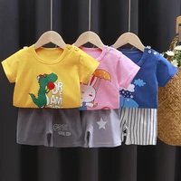 summer infant newborn baby boy clothes children clothing set for girls kids t shirt shorts 2pcs outfits cotton casual clothes