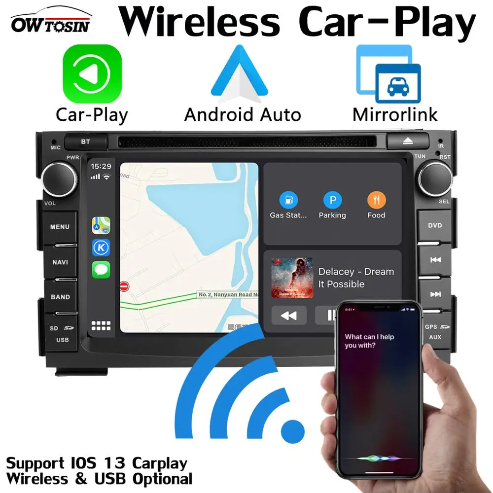 Автомобильный DVD-плеер 2Din 8 ядер Android 9 0 PX6 4 Гб + 64 ГБ для KIA Ceed Venga DSP автомагнитола