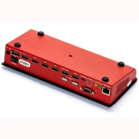 HD Video Micro 5CH Switcher 4CH-HDMI  1CH-DP HDS7105-2021PGM PVW Multi-view MIX FADE USB-C Live Streaming Flight Case Package