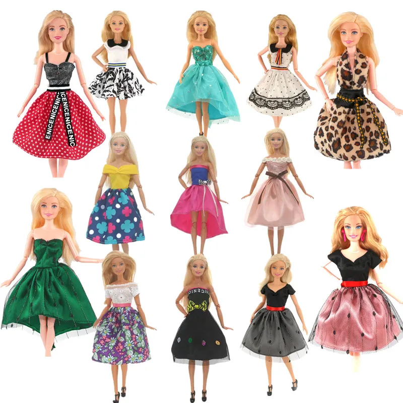 

1/6 BJD Doll Clothes For Barbie Clothes Little Floral Dress Party Gown 11.5" Dolls Accessories For Barbie Doll Outfits Kids Toys