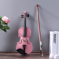 18 splint bright acoustic violin basswood body back side plate maple head fiddle with rosin box case bow muffler kits