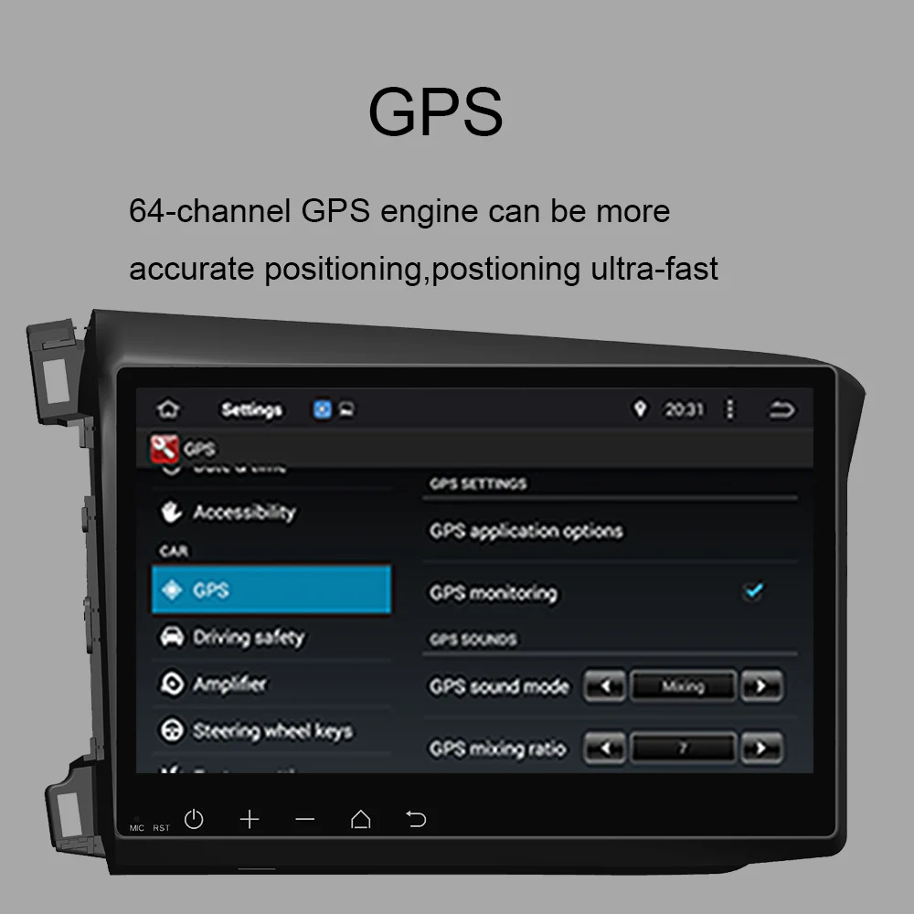 Автомобильный GPS-навигатор Android 10 0 для Honda Civic 2012-2014 Автомагнитола левого вождения