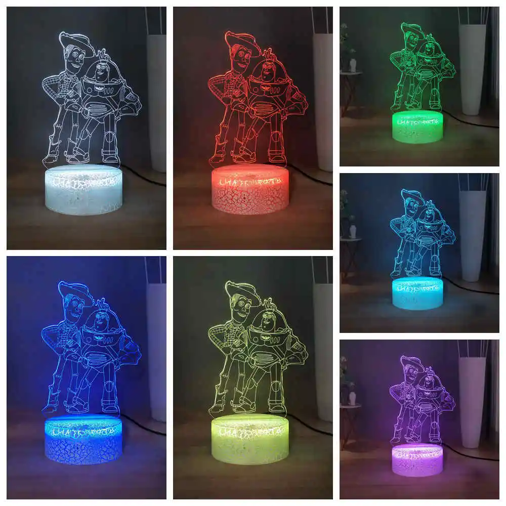 Шериф Вуди и Базз светильник год светодиодный сна Ночной Детские изучьте стол