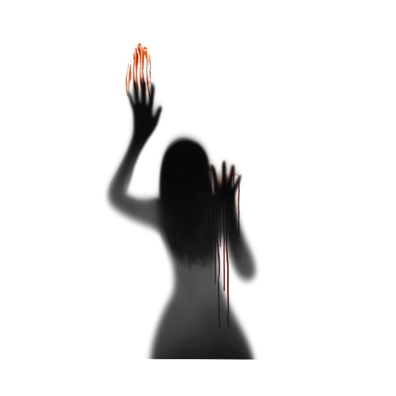 

Halloween Decoration Horror Blood Handprint Wall Sticker Bathroom Glass Sticker