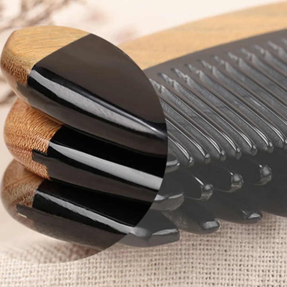 

Horn Comb Teeth Wide Tooth Detangling Comb Anti-Static Horn Long Combs Natural Comb for Thick Curly and Wavy Hair Reduce Hair B