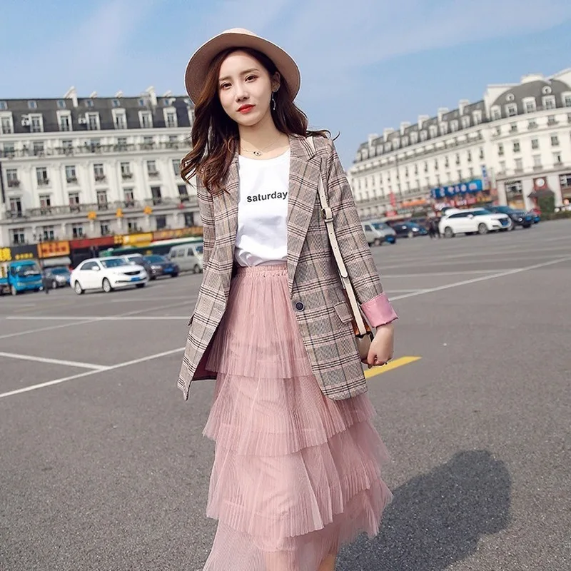 Женский пиджак новинка 2020 Корейская версия повседневный блейзер с откидными