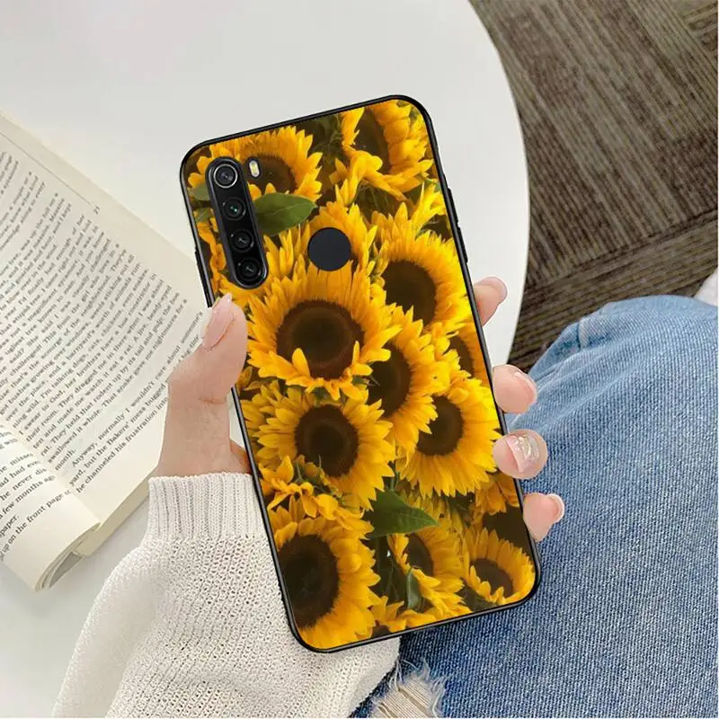 TOPLBPCS Yellow flower Small daisy sunflowe phone Case cover Shell For Redmi note 8Pro 8T 9 Redmi note 6pro 7 7A 6 6A 8 5plus
