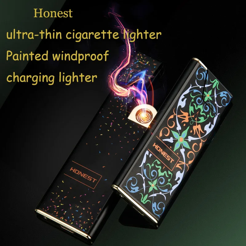 Honest USB плазменная Зажигалка многоразовая сигарета зажигалка с защитой от ветра