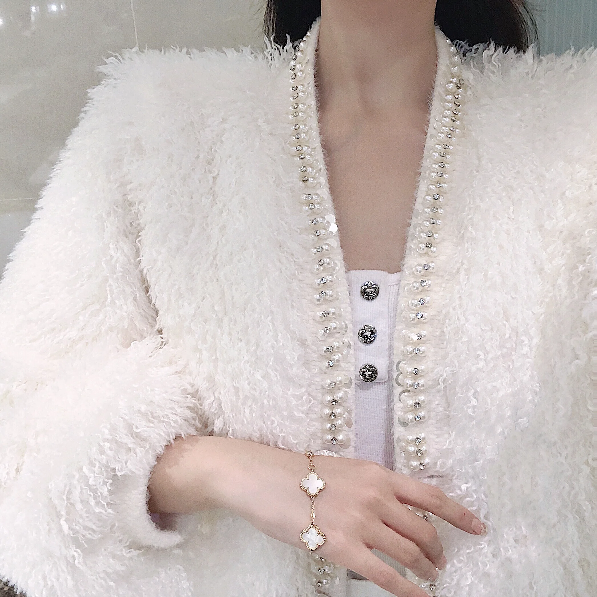 

Net red wool coat women's autumn and new style casual Style Korean loose temperament long sleeve top fashion