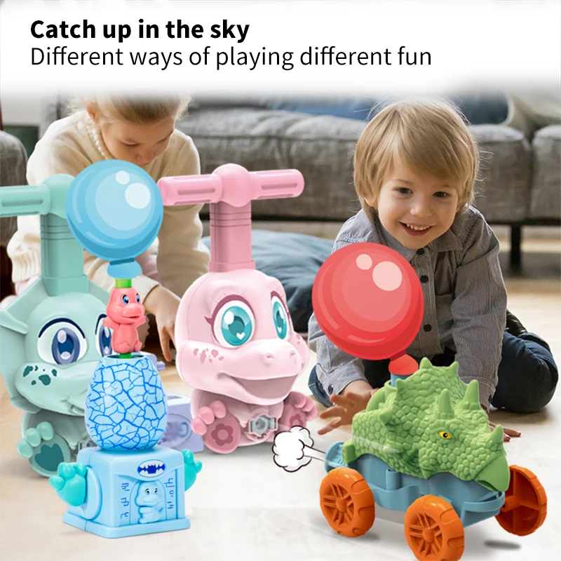 

Air Power Balloon Launch Tower Toy Fun Education Inertia Dinosaur Power Balloon Car Science Experimen Toy For Children Gift