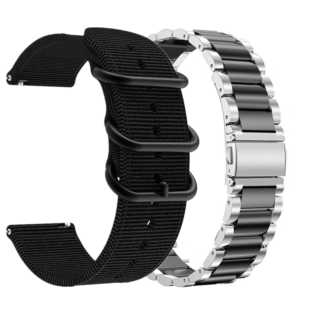 

Watchband strap for Samsung Galaxy watch 46mm 42mm stainless steel wrist strap metal band for Samsung Gear S3 Huawei watch GT 2