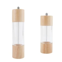 excellent eco friendly pepper grinder multifunctional adjustable large capacity acrylic manual salt pepper mill grinder for home
