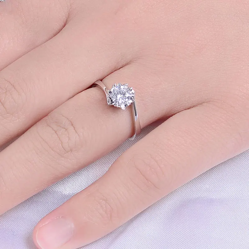 Женское кольцо из натурального золота классическое вечернее цельного 18 К с