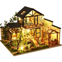 cutebee diy doll house kit chinese architecture wooden miniature doll house for children birthday gift