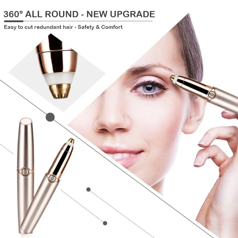 Мини электрический триммер для бровей средство безболезненного удаления волос