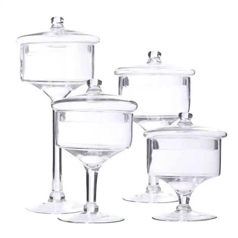 

Transparent Glass Cover Cake Pan Dust-proof High Tray Decorative Ornament Wedding Dessert Baking Shop Exhibition Hall Cake Stand