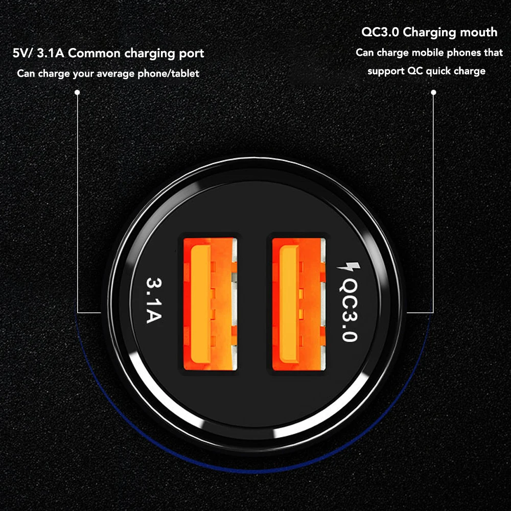 Автомобильное зарядное устройство USB 3 1 А быстрая зарядка для koda Octavia A5 A7 RS Fabia Superb