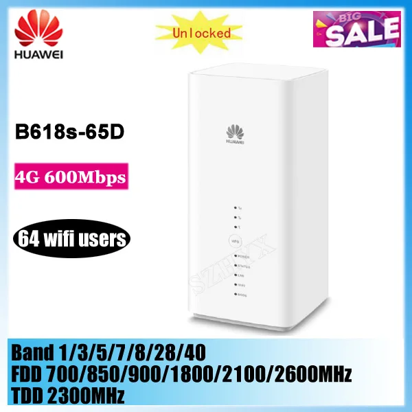 Разблокированный Huawei B618 B618S 65D с гнезда sim карты Cat11 600 Мбит/с 4 аппарат не привязан к