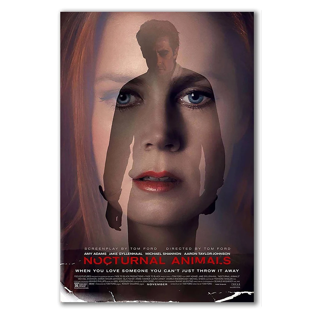 Шелковая ткань SP160 настенный плакат ночные животные кино искусство Шелковый