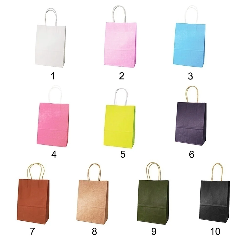 1 шт. Подарочный пакет из крафт бумаги с ручками бумажные коробки для упаковки