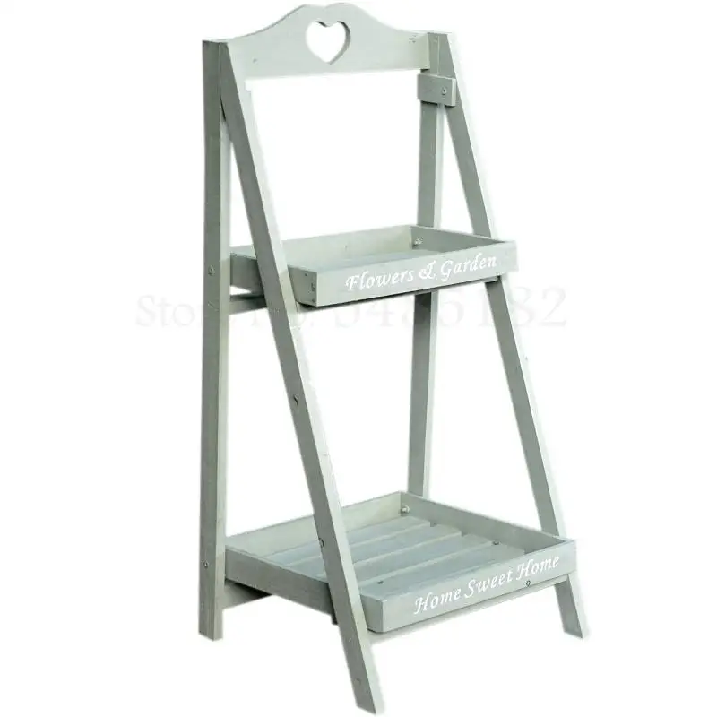 Маленькая Цветочная подставка сельская лестница балкон многослойная твердая