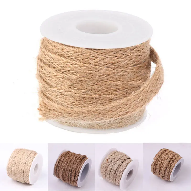 5 м натуральный джутовый шпагат из хессия лента мешковины сделай сам винтажный
