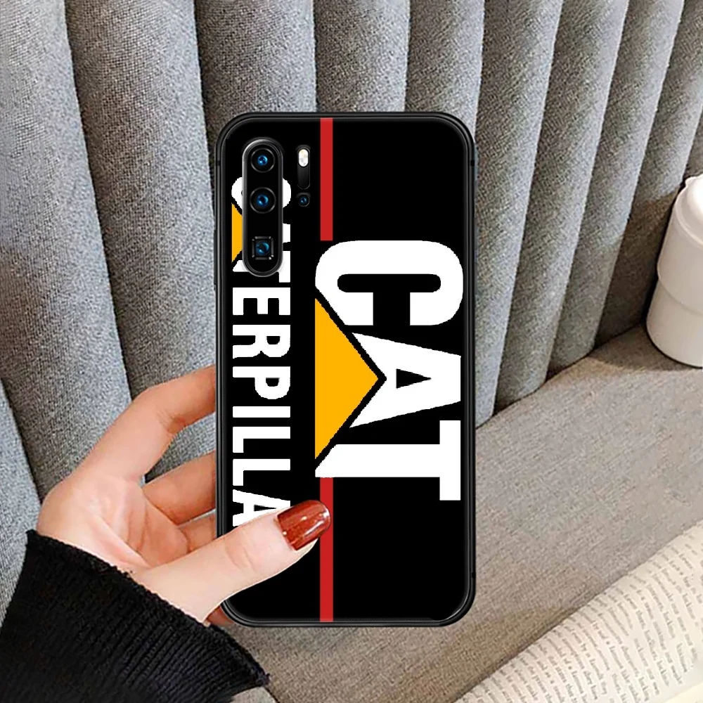 

Caterpillar CAT Logo Phone case cover For Huawei P Mate Smart 10 20 30 40 Lite Z 2019 Pro black black hoesjes luxury cover 3D