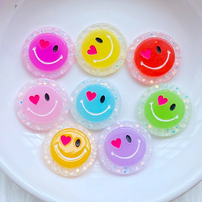 

10Pcs New Cute Resin Shiny Cartoon Flat back Cabochons Scrapbooking DIY Jewelry Craft Decoration Accessories Q54