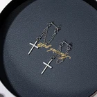 Серьги-кресты унисекс из нержавеющей стали женские, кулон серебряного цвета в готическом стиле, в стиле хип-хоп, панк, Подарочная бижутерия