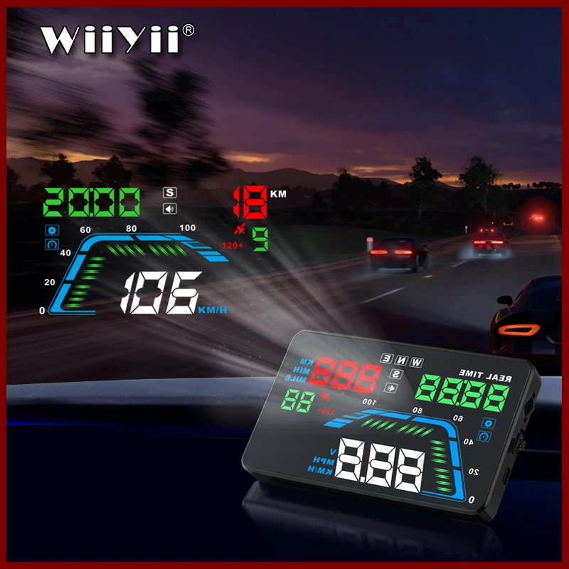 GEYIREN hud Дисплей автомобиля Q7 gps Спидометр для зеркала велосипеда мотоцикла Авто