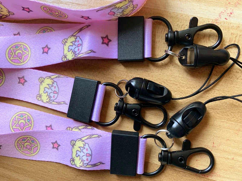 Аниме Сейлор Мун мультфильм Цукино Усаги Кот Луна Звезда Печатный шейный ремень для телефона слинг подходит для ID карточки для бейджиков брелок на подарок