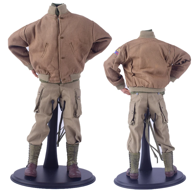 

1/6 Scale Action Figure US Army Armored Soldiers Coat Pants Rangers Combat Boots Suits Military Uniform WWII Set For 12Inch Body