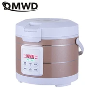 dmwd 3l intelligent touch panel rice cooker 12v 24v car truck non stick liner with steamer reservation food warmer hotpot boiler