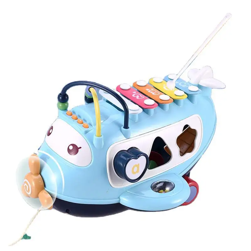 

Early Education Multi-Functional Toy Piano Aircraft Music Enlightenment Game Storage Instrument Sound and Light Toys