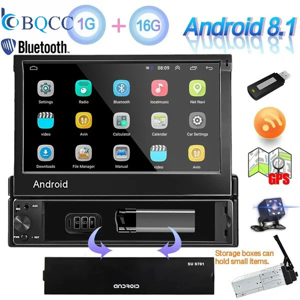 Автомобильный мультимедийный плеер 2 Din Android 8 1 GPS навигация Авторадио Wi Fi Bluetooth